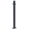Ornamental bollard | Series 475B | � 76 mm | stationary, to be fixed by plugswith base plate 100 x 150 mm | without lock | with 2 eyelets